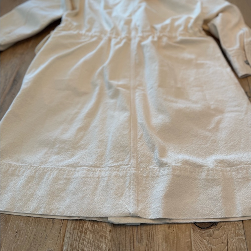 Everlane Women's Cream Cotton Utility Jacket Trench M - Picture 12 of 14